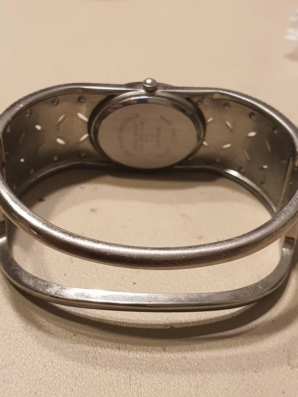 🦋10/$20🦋 Studio Time Silver Accented Stainless Steel Women's Closed Cuff Watch